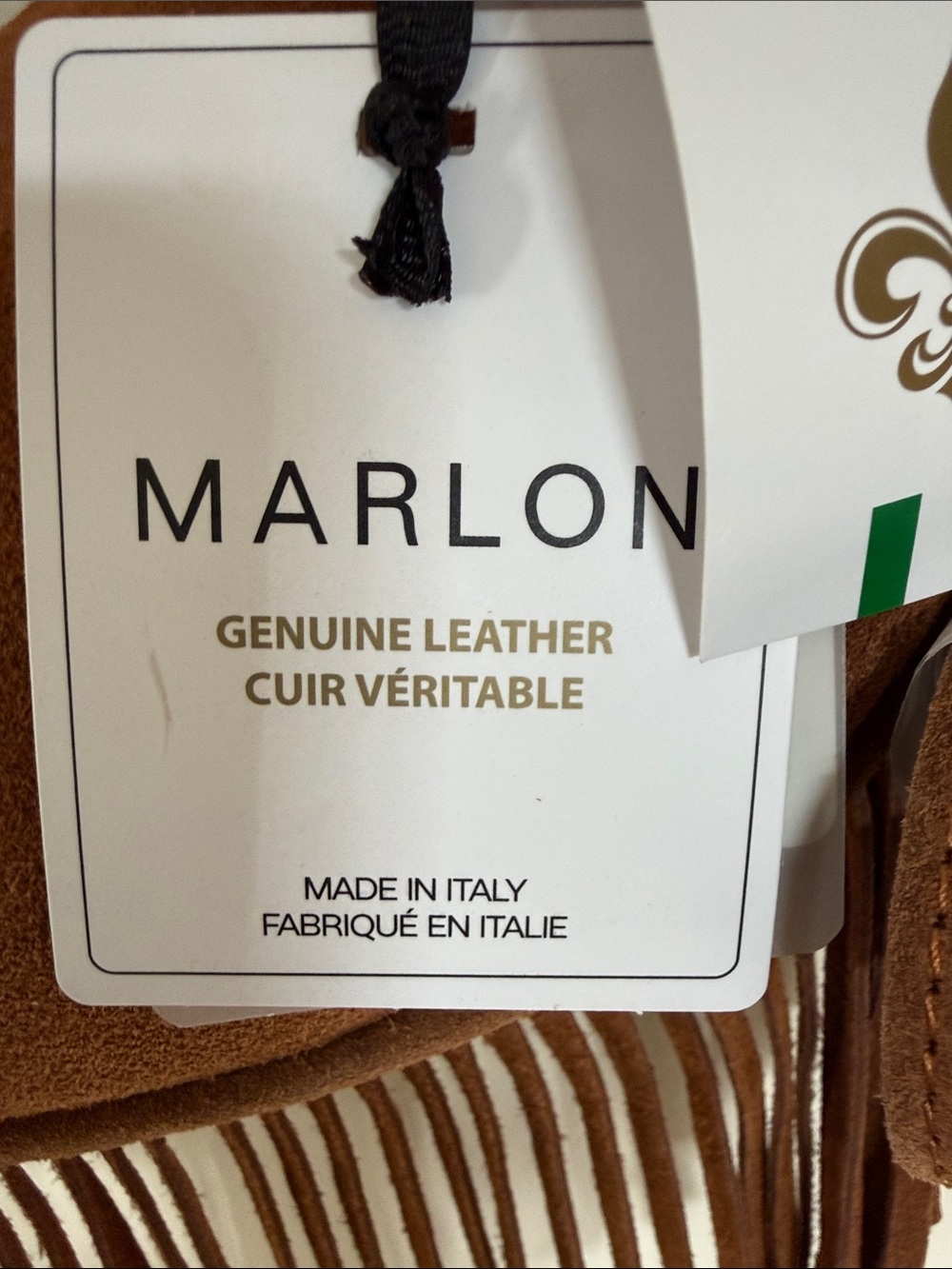 Marlon Boho Brown Calf Suede Fringe Crossbody Bag Shoulder Tote Bag -Italy NWT - Picture 4 of 8